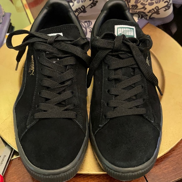 Puma Shoes - Puma Black Suede Sneakers